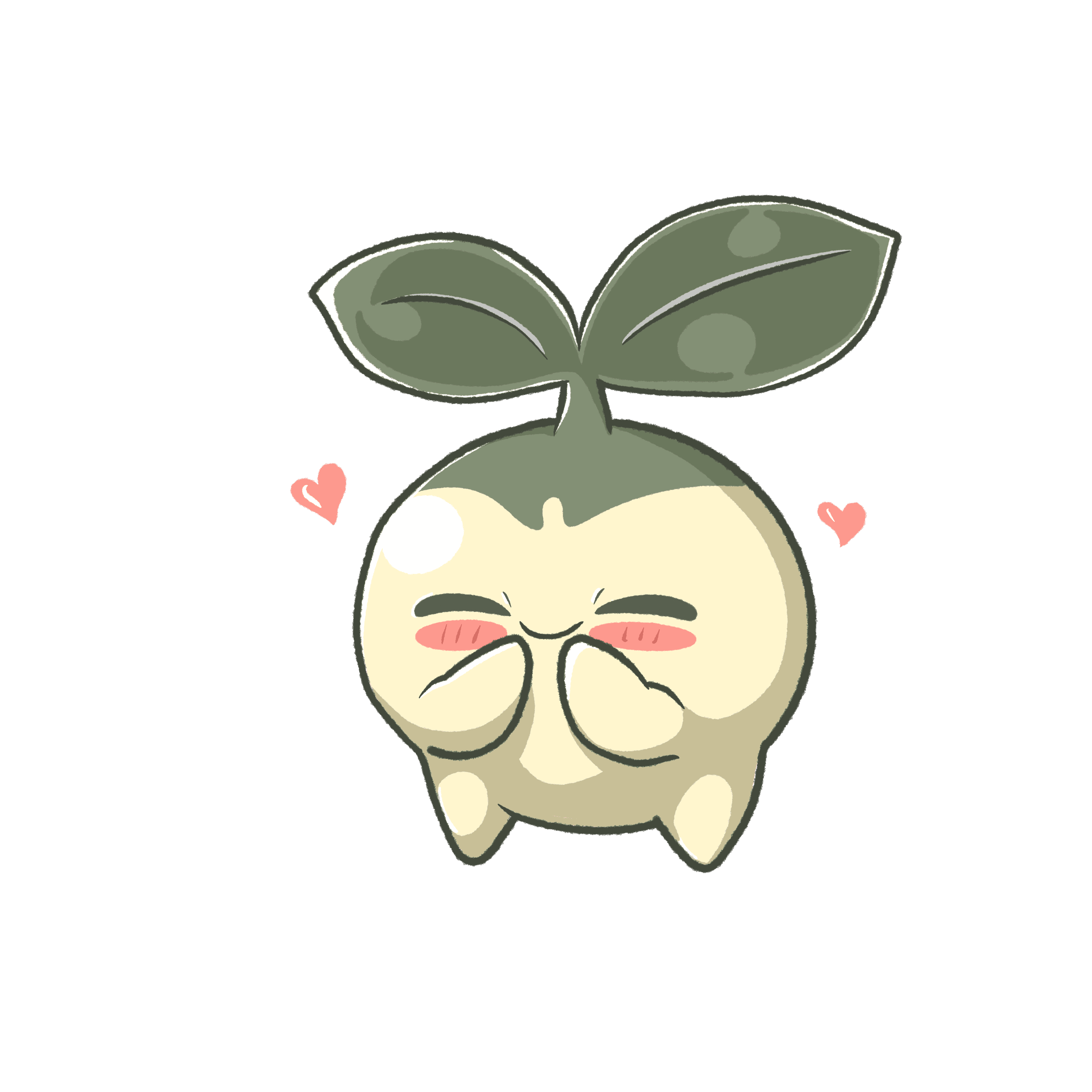 Blessing For Goods mascot with hearts